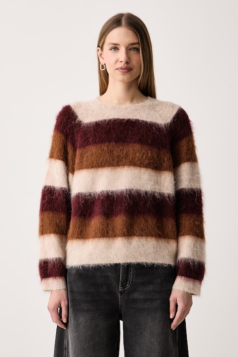Mos Mosh Sweter damski z wełną alpaki pomarańczowy 182780