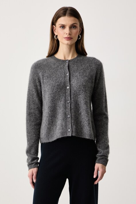 Weekend Max Mara Kardigan damski z dodatkiem wełny i kaszmiru WKDESPOSTO szary 2625346012