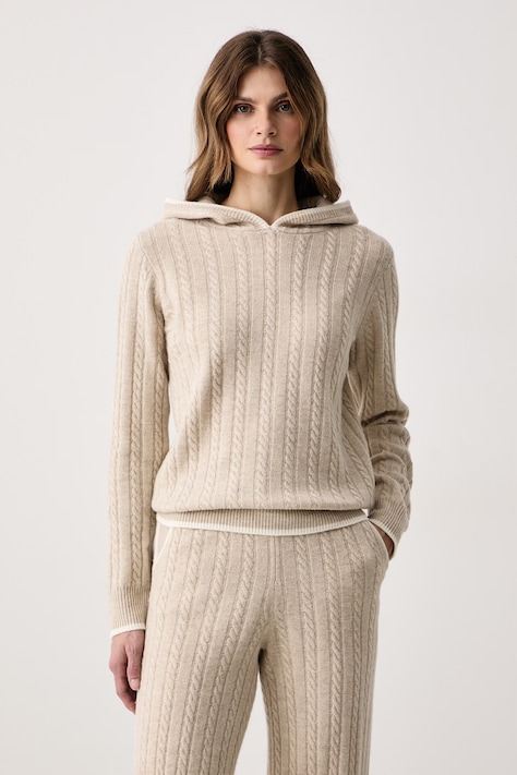 MC2 Saint Barth Sweter damski wełniany beżowy LRNT001