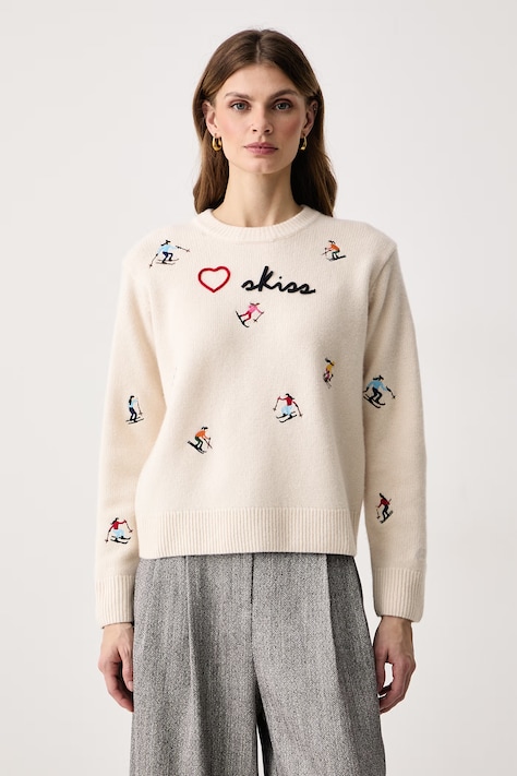 MC2 Saint Barth Sweter damski wełniany beżowy KYLA002