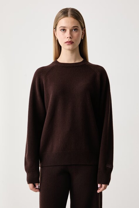 MC2 Saint Barth Sweter damski wełniany brązowy DELP001