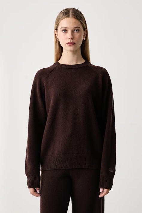 MC2 Saint Barth Sweter damski wełniany brązowy DELP001