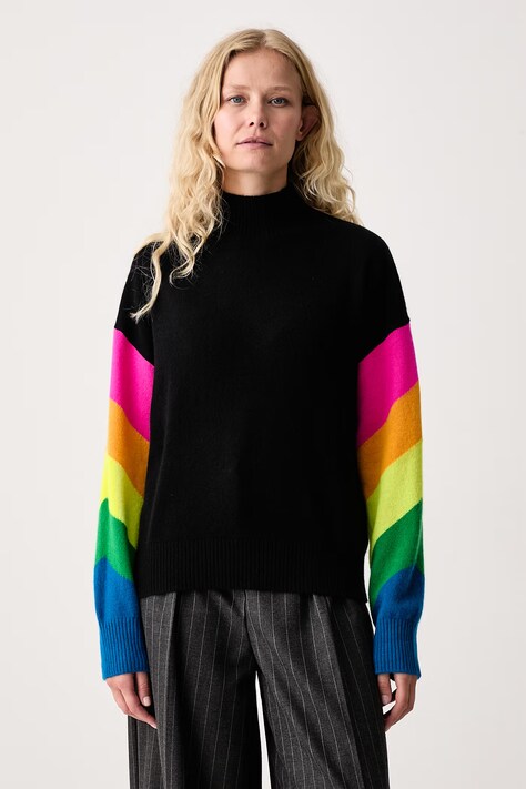 From Future Sweter damski kaszmirowy czarny WPM03967