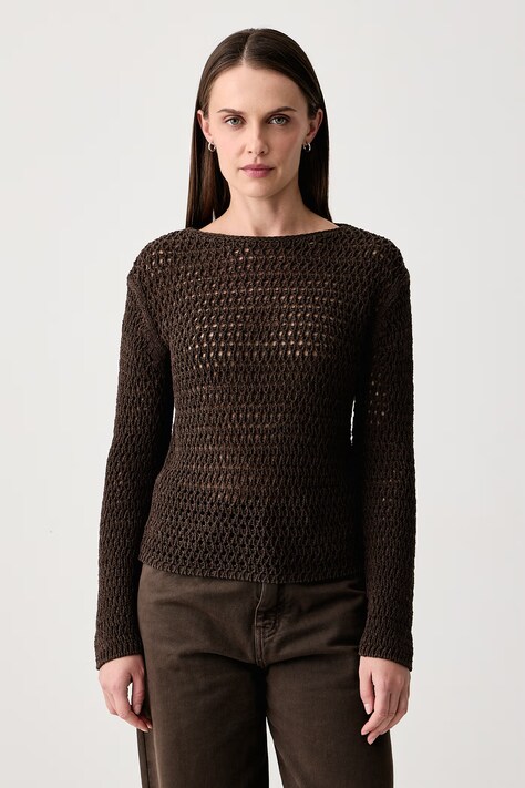 Marc O'Polo Sweter damski z bawełną zielony 5000014400