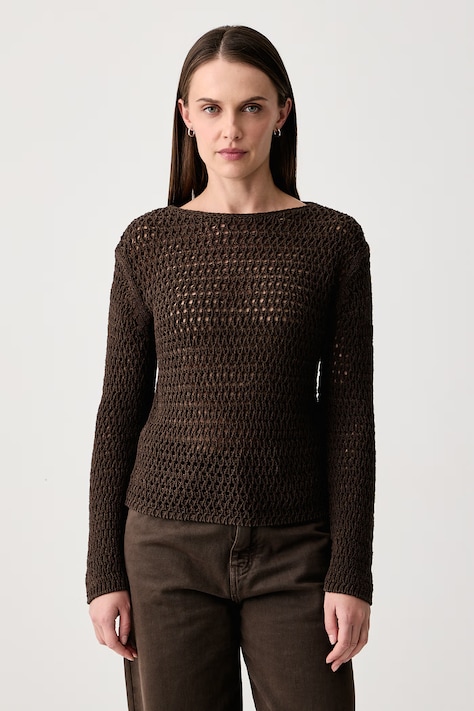 Marc O'Polo Sweter damski z bawełną zielony 5000014400
