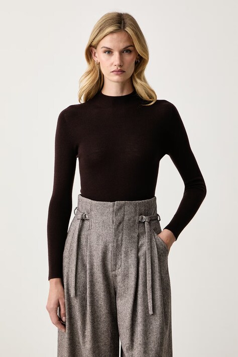 Isabelle Blanche Półgolf dziecięcy wełniany brązowy IS26FW-M219-F005