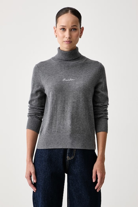 Guess Jeans Гольф жіночий з додаванням шовку сірий W6BR03 Z1246