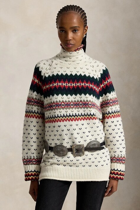 Polo Ralph Lauren Sweter damski z wełną beżowy 211B23912