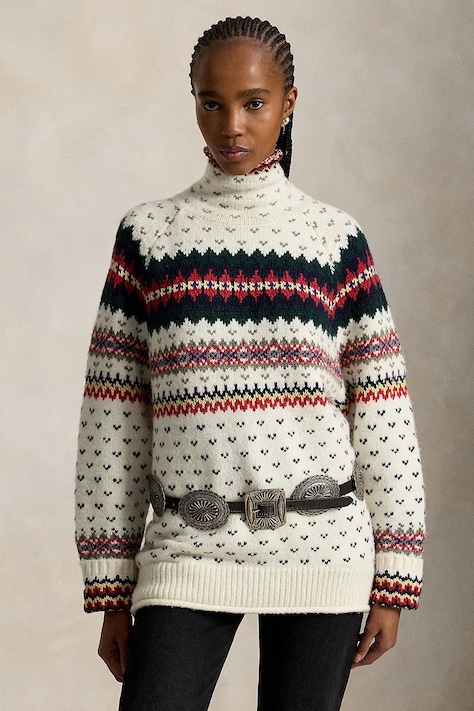 Polo Ralph Lauren Sweter damski z wełną beżowy 211B23912