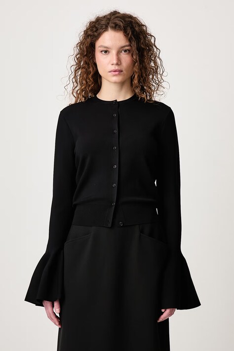 Stella McCartney Kardigan z wiskozą damski czarny 6K13033S2662