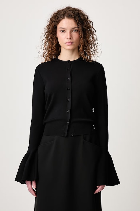 Stella McCartney Kardigan z wiskozą damski czarny 6K13033S2662