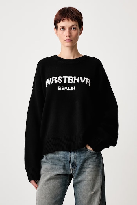 WRSTBHVR ELIAM V2 sweter wełniany damski czarny U2326GT