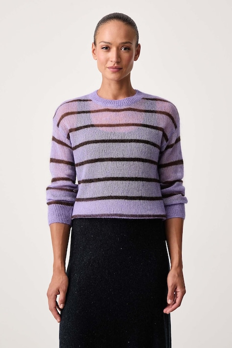Mos Mosh Sweter damski z wełną fioletowy 183010