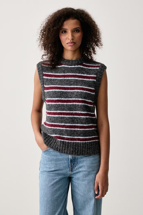 Levi's Kamizelka damska z dodatkiem wełny ALICE SWEATER szara 008S5