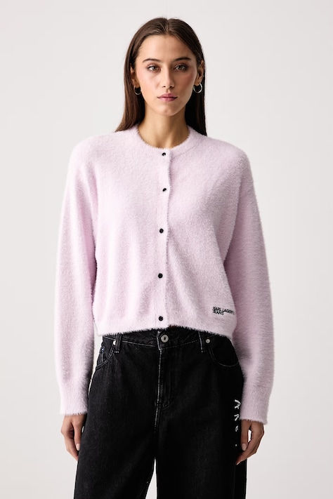 Karl Lagerfeld Jeans Kardigan za žene rozi B4W18007