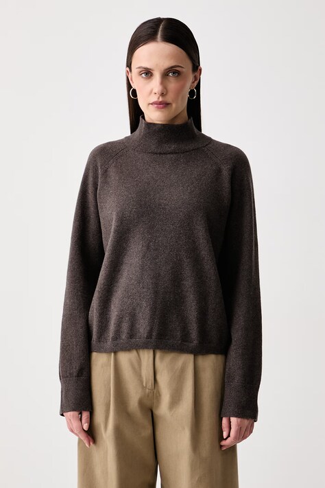 Marc O'Polo Sweter damski z dodatkiem wełny brązowy 5000017092