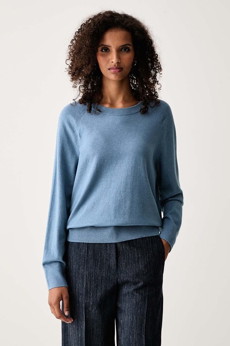 Marc O'Polo Sweter damski z bawełną niebieski 5000006907