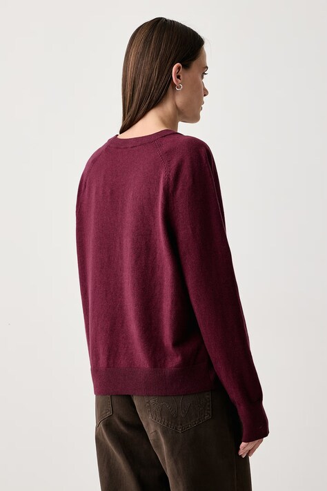 Marc O'Polo светр жіночий з бавовною — AW26-SWDYMK, бордо — фото 3