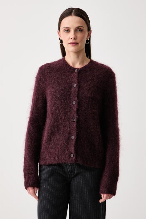 Marc O'Polo Cardigan pentru femei cu lână burgund 5000015738