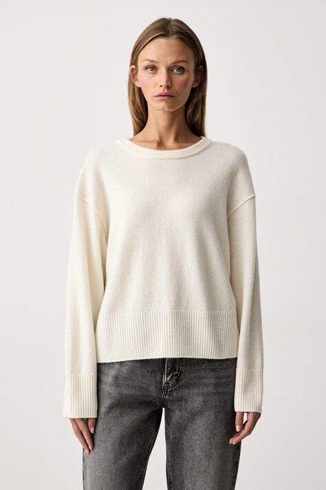 Marc O'Polo Sweter damski wełniany beżowy 5000013447