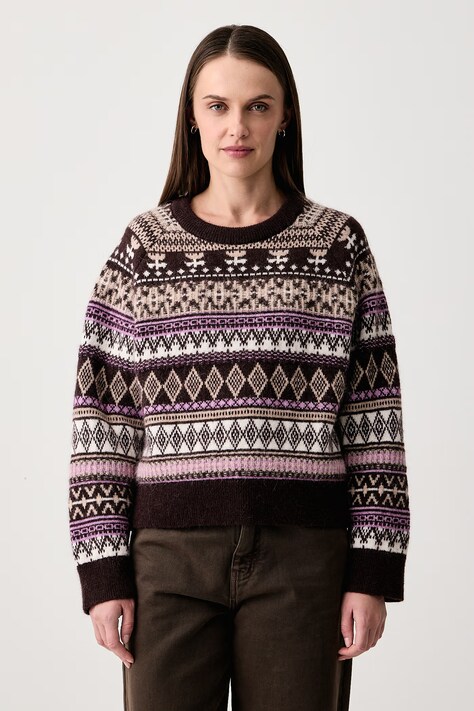 Marc O'Polo Sweter damski z dodatkiem wełny brązowy 5000012415