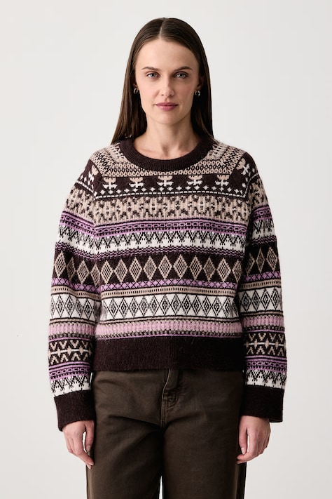 Marc O'Polo Sweter damski z dodatkiem wełny brązowy 5000012415