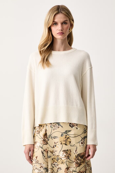 Marc O'Polo Sweter damski wełniany beżowy 5000012199