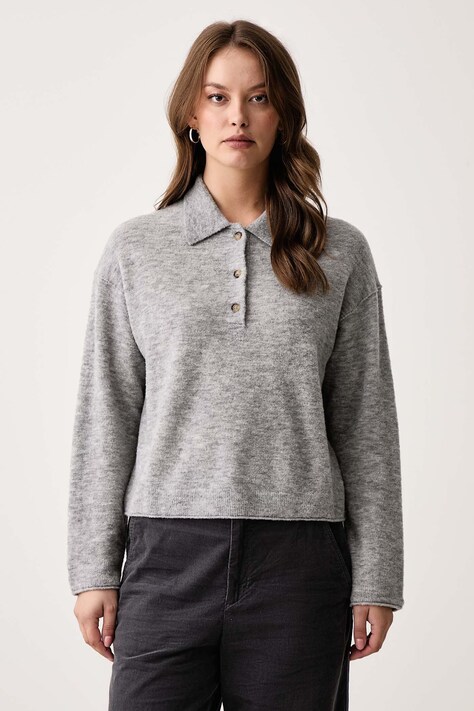 Marc O'Polo Sweter damski z wełną szary 5000012081