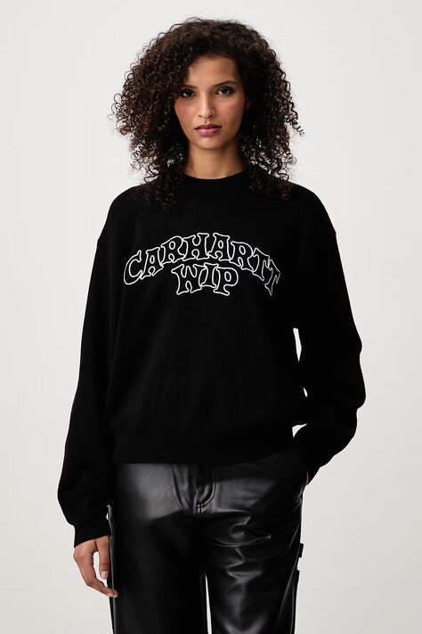Carhartt WIP Limn Script Sweater sweter z bawełną damski czarny I037183