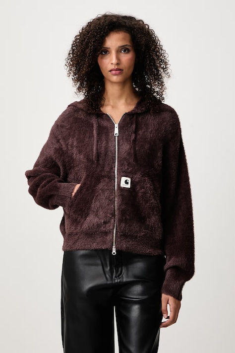 Carhartt WIP Maine Active Sweater Jacket cardigan con cotone da donna marrone I037037