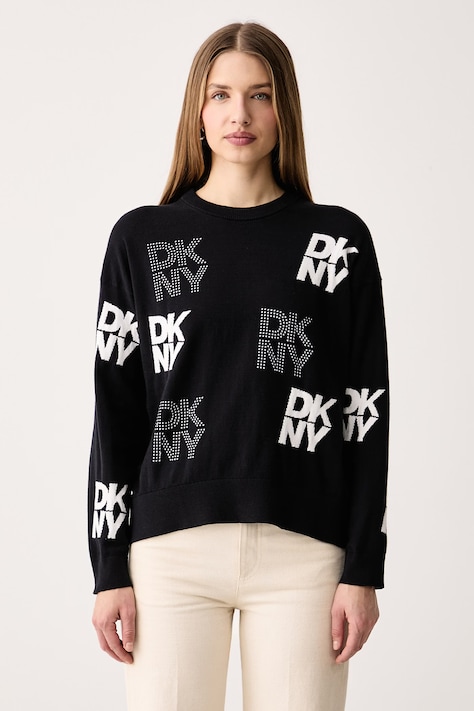 DKNY Sweter damski z bawełną czarny P6MSAF52