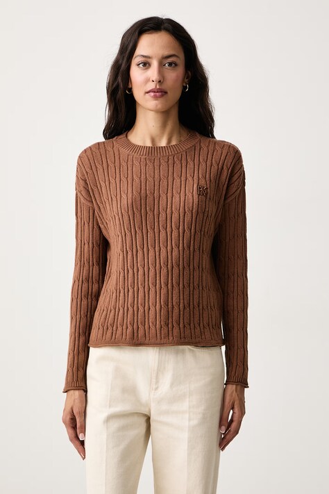 DKNY Sweter damski brązowy DJ5R0917