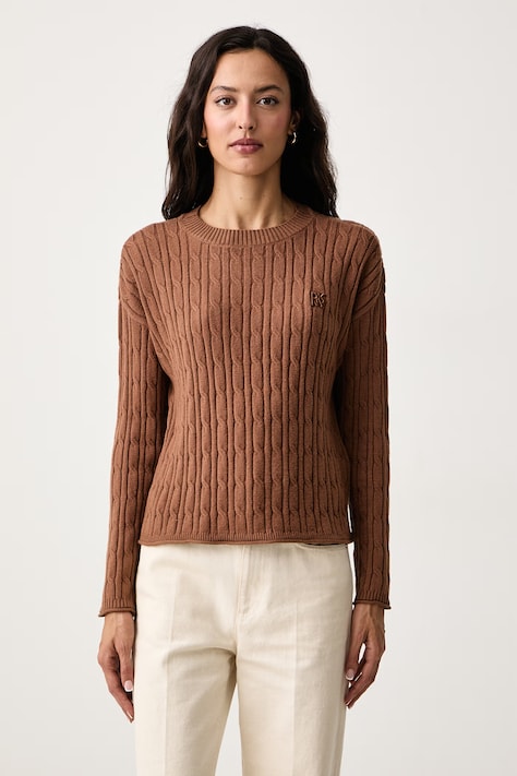 DKNY Sweter damski brązowy DJ5R0917