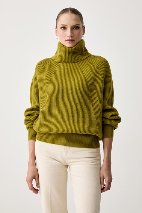 Max&Co. Sweter damski wełniany TEMPRA zielony 2626366124200