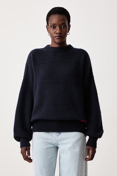 Max&Co. Sweter damski wełniany VOLARE granatowy 2626366113200
