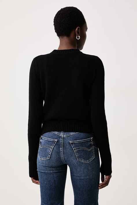 Max&Co. Sweter damski wełniany CAPO czarny 2626366103200
