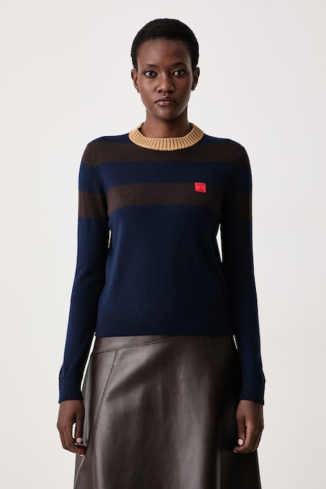 Max&Co. Sweter damski wełniany SALITA granatowy 2626366043200