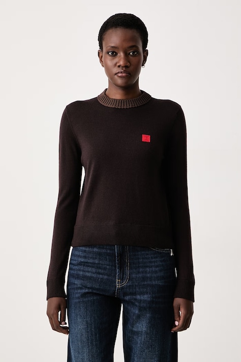 Max&Co. Sweter damski wełniany SALITA brązowy 2626366043200