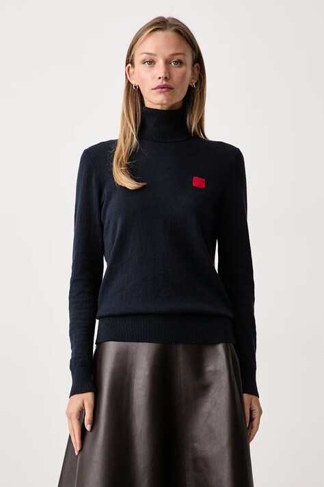 Max&Co. Sweter damski z dodatkiem kaszmiru QUADRO granatowy 2626366023200