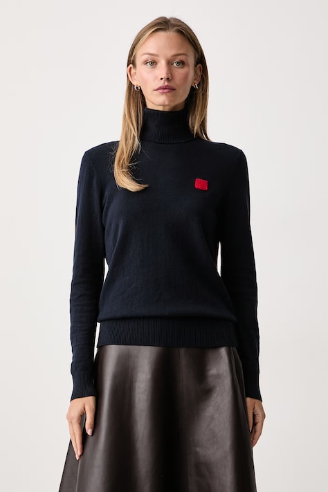 Max&Co. Sweter damski z dodatkiem kaszmiru QUADRO granatowy 2626366023200
