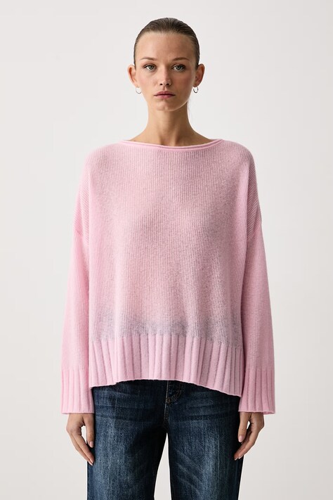 Max&Co. Sweter damski z wełną STAMPA różowy 2626366091200