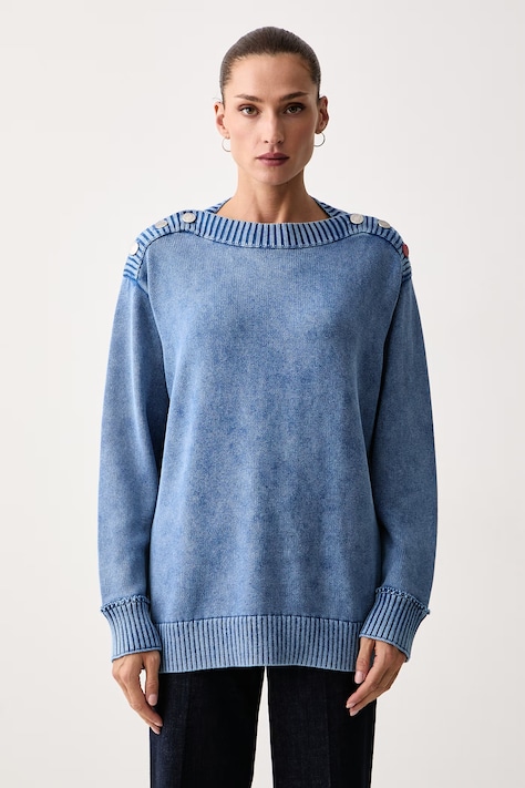 Max&Co. Sweter damski bawełniany TEISMO niebieski 2626366061200