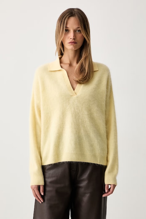 ViCOLO sweter damski wełniany żółty 2AC2081