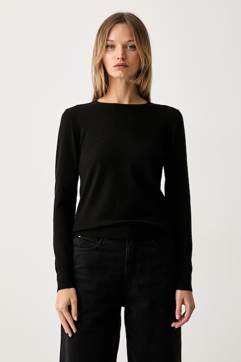 ViCOLO sweter damski z wiskozą czarny 2AC2056