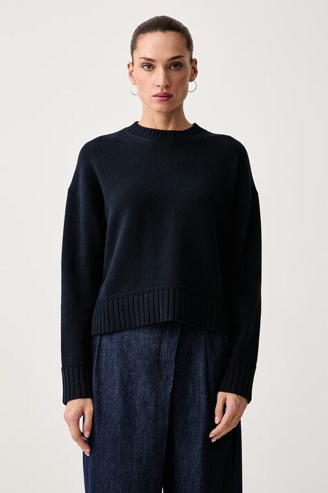 Barbour Sweter damski bawełniany Harling granatowy LKN1836
