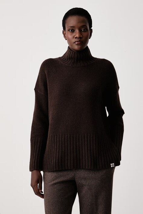 Barbour Sweter damski z dodatkiem wełny May brązowy LKN1825