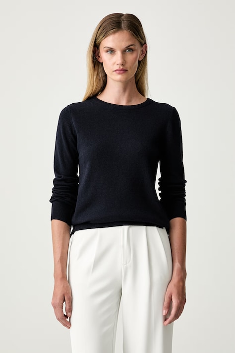 Barbour sweter damski z wełną Pendle granatowy LKN1075