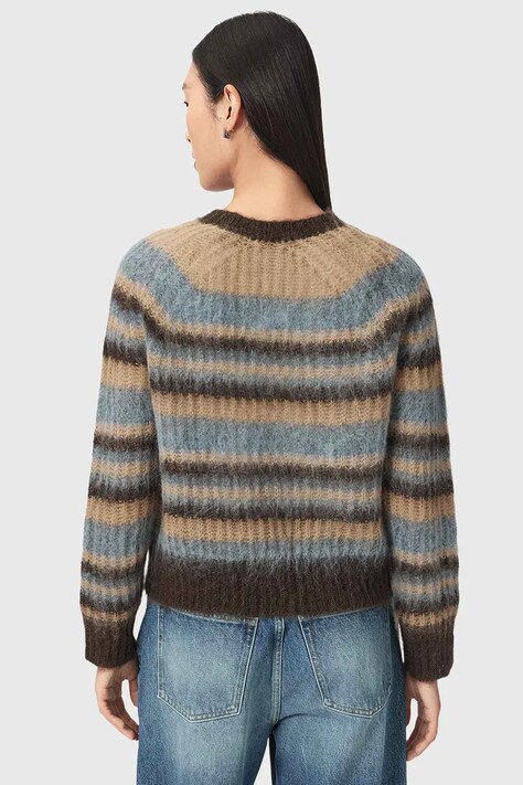 AllSaints Sweter damski z wełną REGA AS multicolor W017KF