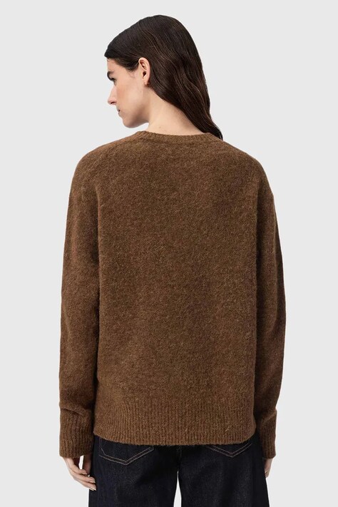 AllSaints Pulover ženski z volno UNWIND rjav W033KF