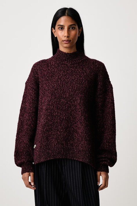 Lacoste Półgolf z wełną damski bordowy AF8257